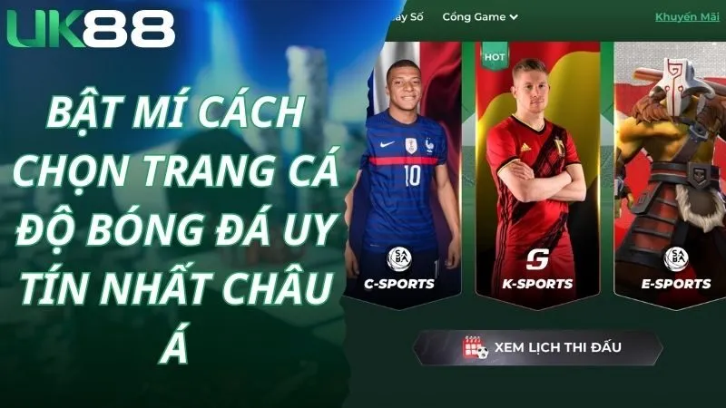 trang cá độ bóng đá uy tín